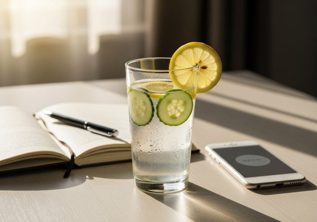 Mid Morning Hydration Boost—Fuel Your Cells with Water and a Twist.110Z