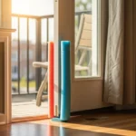 Pool Noodle Doorstop Hack to Silence Slamming Doors in Windy Midwest Apartments