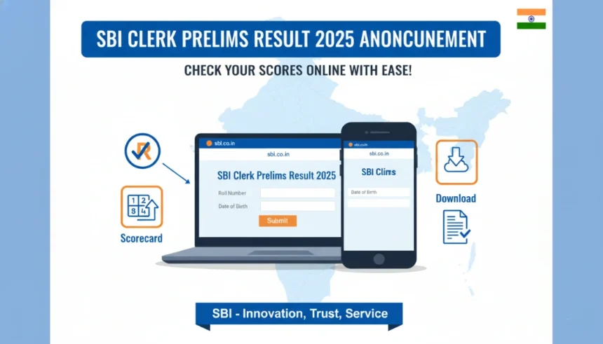 SBI Clerk Prelims Result 2025