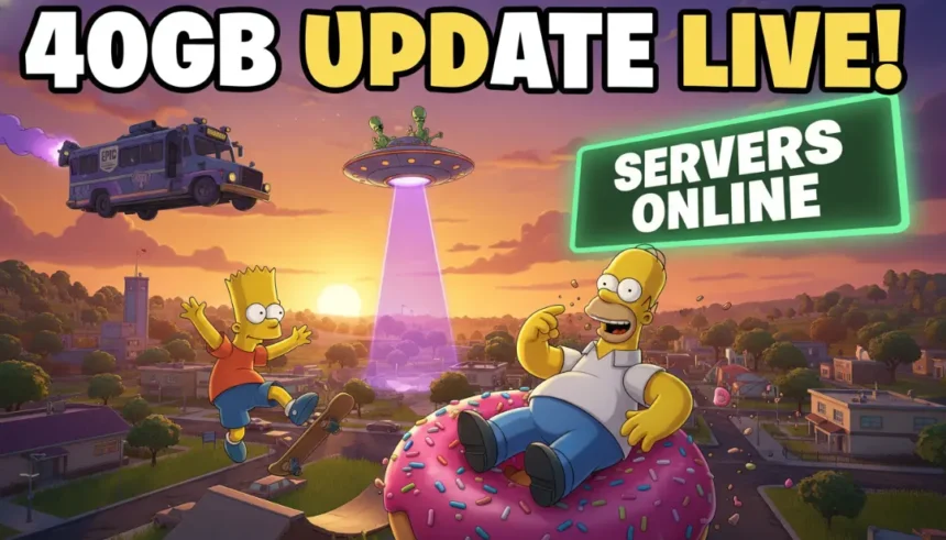 Fortnite servers back online after 40GB update with Simpsons mini-season launch